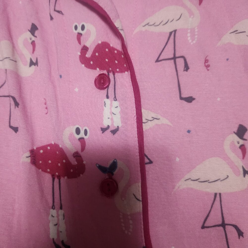 Nite Nite Munki Munki Flamingo Pajamas Size Small - Picture 3 of 10